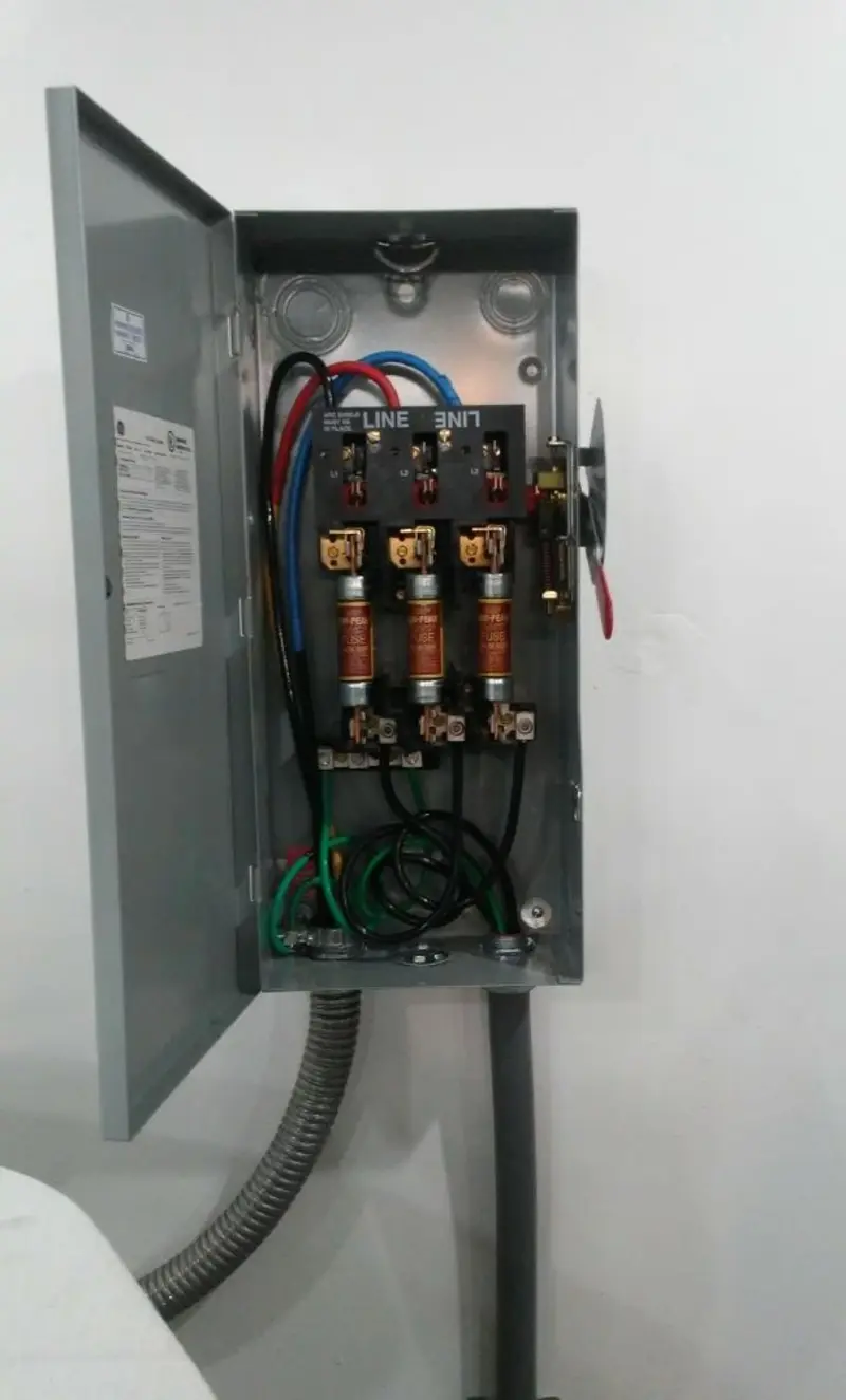 Three-phase disconnect switch installed for Electrical Wiring & Rewiring in Wabash