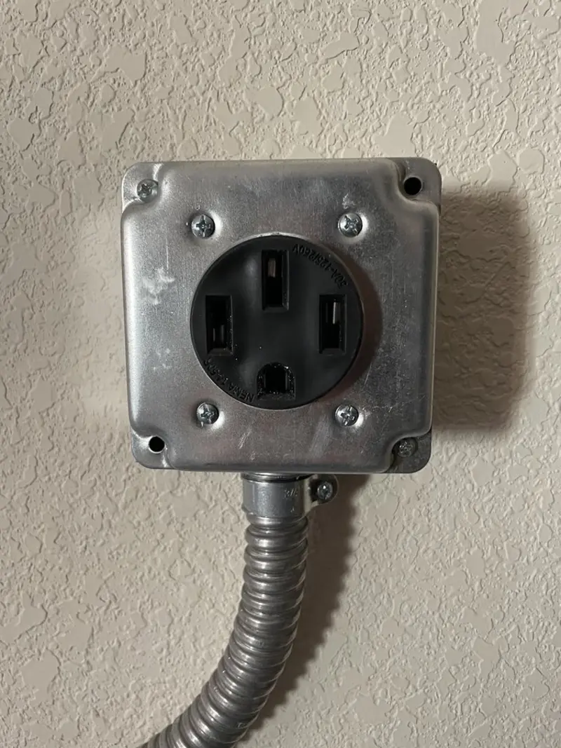 NEMA 14-50 outlet installed for Electrical Panel Upgrade in Wabash